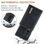 DG.MING M1 Series Phone Case for Samsung Galaxy Z Fold3 5G Detachable 2-in-1 Wallet Phone Case Anti-Drop Cell Phone Case
