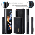DG.MING M1 Series Phone Case for Samsung Galaxy Z Fold3 5G Detachable 2-in-1 Wallet Phone Case Anti-Drop Cell Phone Case