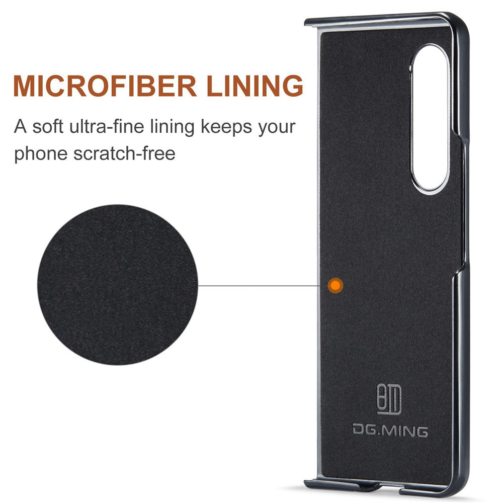 DG.MING M1 Series Phone Case for Samsung Galaxy Z Fold3 5G Detachable 2-in-1 Wallet Phone Case Anti-Drop Cell Phone Case