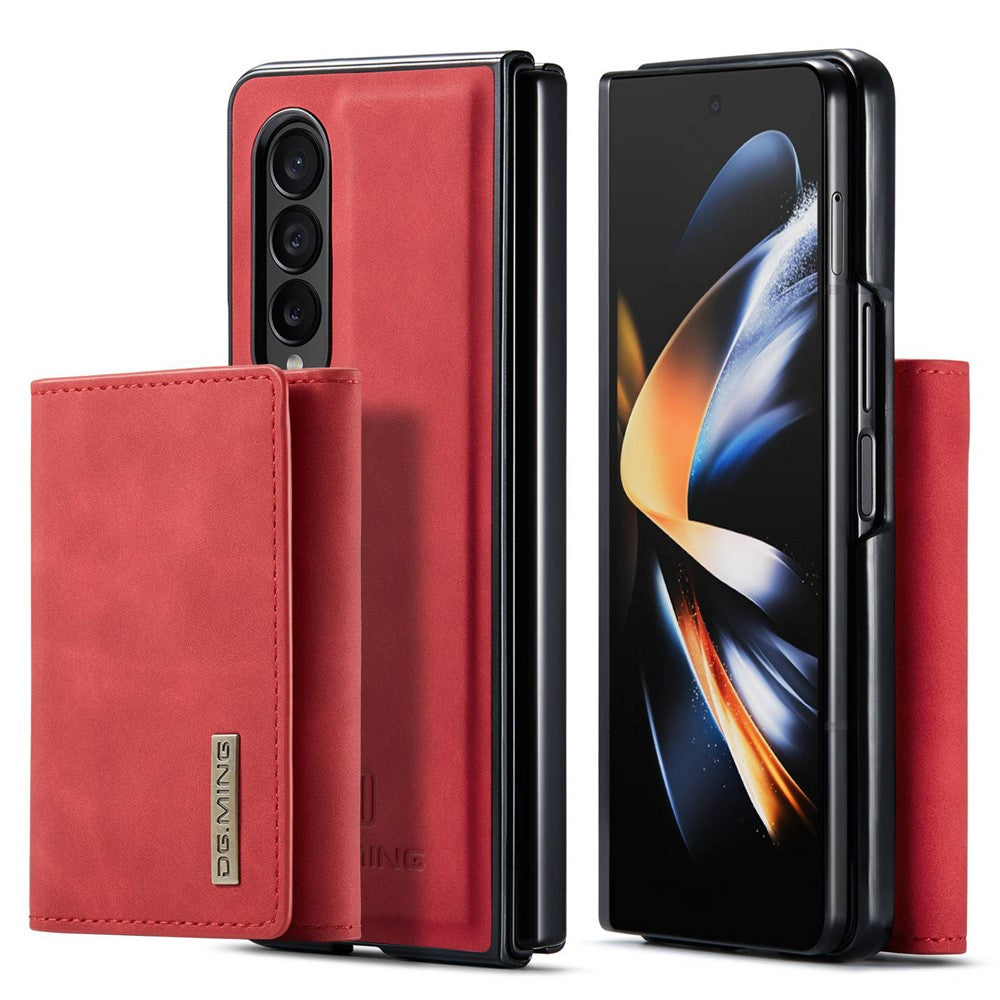 DG.MING M1 Series Phone Case for Samsung Galaxy Z Fold3 5G Detachable 2-in-1 Wallet Phone Case Anti-Drop Cell Phone Case