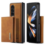 DG.MING M1 Series Phone Case for Samsung Galaxy Z Fold3 5G Detachable 2-in-1 Wallet Phone Case Anti-Drop Cell Phone Case