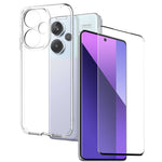 NORTHJO For Xiaomi Redmi Note 13 Pro+ 5G Case Shockproof TPU Phone Cover with 3D Curved Tempered Glass Film