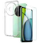 NORTHJO For Xiaomi Redmi A3 4Gx 4G TPU Case + Tempered Glass Screen Protector Set