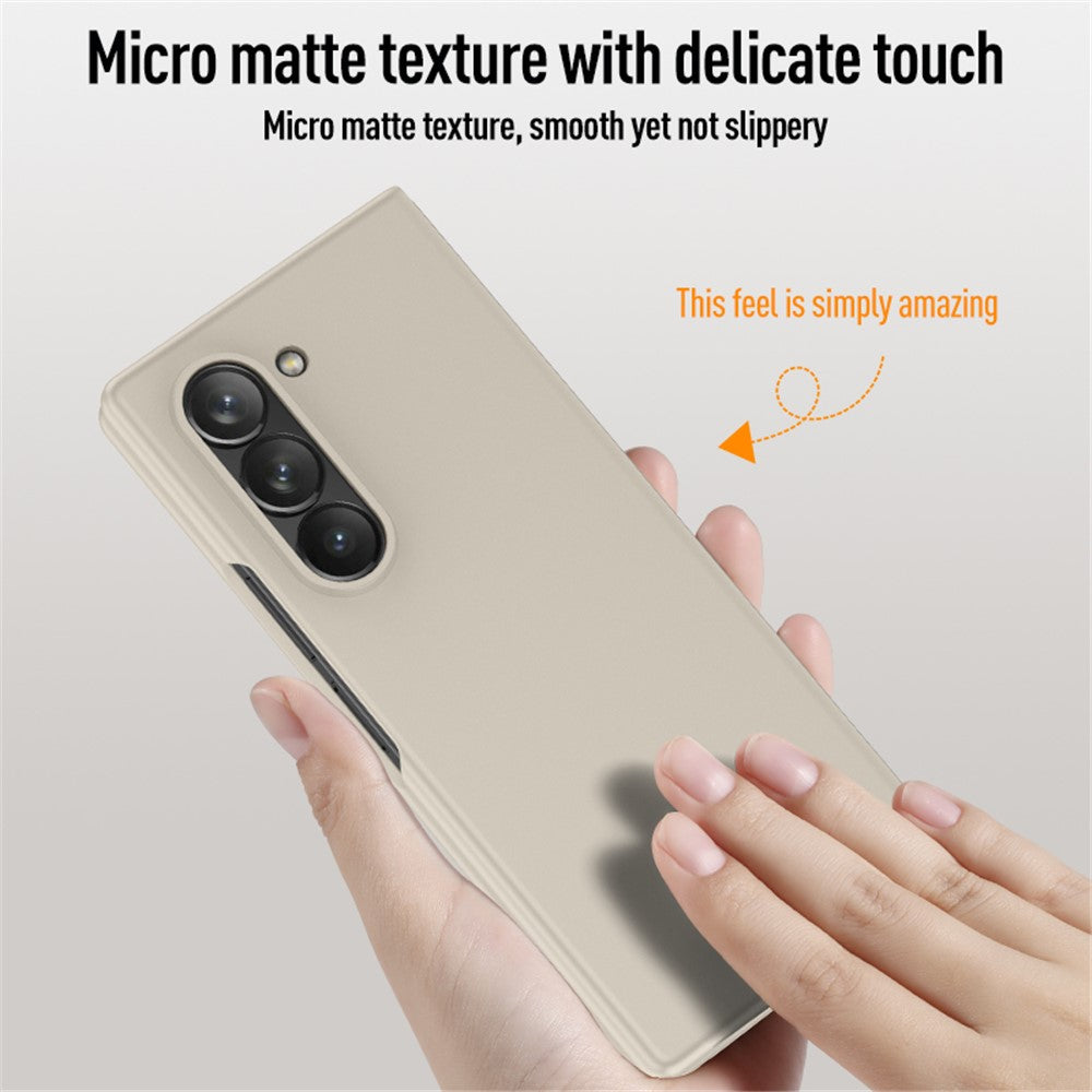 Til Samsung Galaxy Z Fold6 5G Etui Hudlignende Hårdt PC Telefoncover