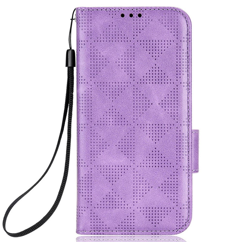 Til Honor X9 5G / X30 5G / Magic4 Lite 5G Præget Trekantmønster PU Læder Magnetisk Flip Cover Stativ Håndrem Pung Etui