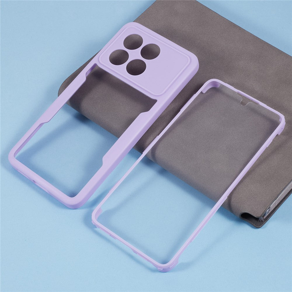 Xiaomi Poco X6 Pro 5G / Redmi K70 5G / K70E 5G-cover i akryl+TPU, gennemsigtigt mobilcover med PET-skærmfilm
