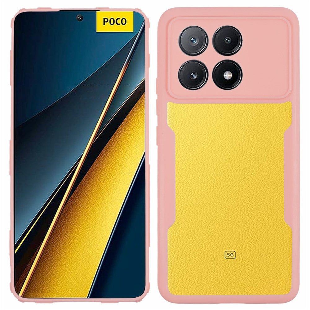 Xiaomi Poco X6 Pro 5G / Redmi K70 5G / K70E 5G-cover i akryl+TPU, gennemsigtigt mobilcover med PET-skærmfilm