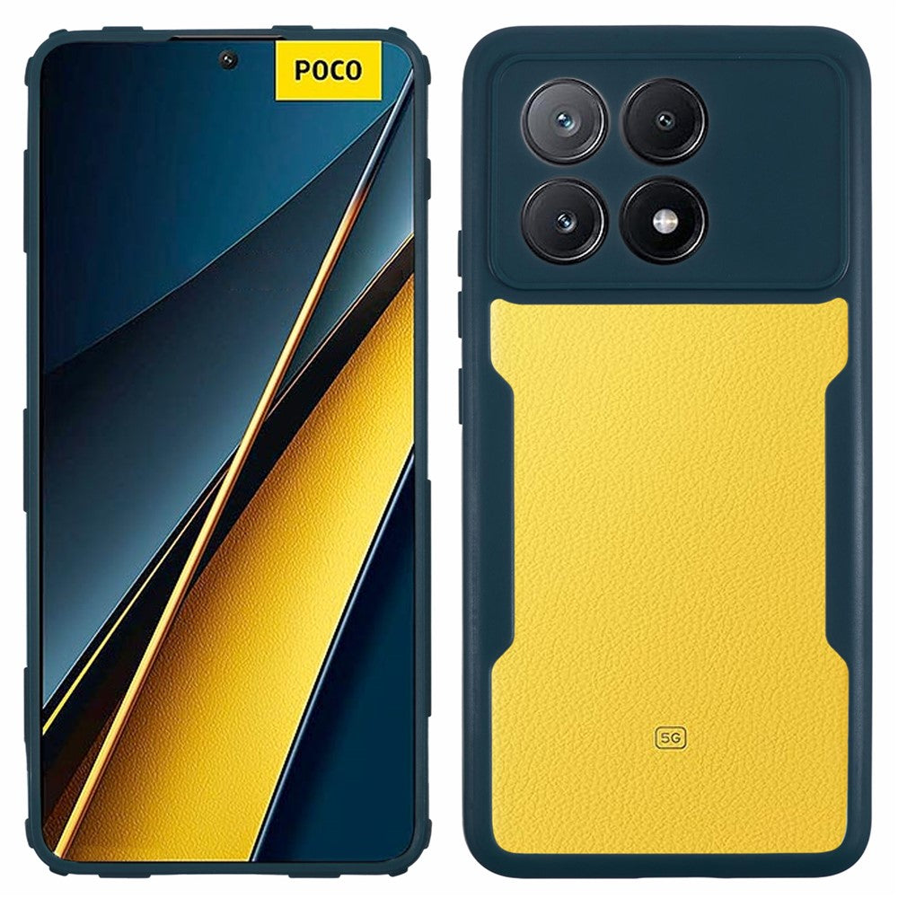 Xiaomi Poco X6 Pro 5G / Redmi K70 5G / K70E 5G-cover i akryl+TPU, gennemsigtigt mobilcover med PET-skærmfilm