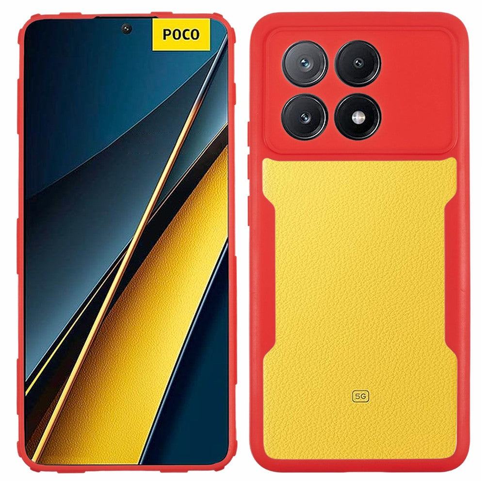Xiaomi Poco X6 Pro 5G / Redmi K70 5G / K70E 5G-cover i akryl+TPU, gennemsigtigt mobilcover med PET-skærmfilm