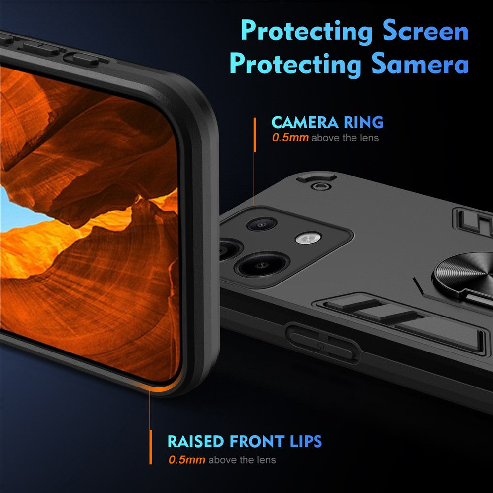 For Xiaomi Redmi Note 13 5G Case Kickstand Hard PC Soft TPU Phone Cover