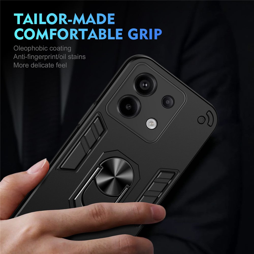 For Xiaomi Redmi Note 13 5G Case Kickstand Hard PC Soft TPU Phone Cover