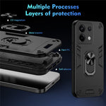 For Xiaomi Redmi Note 13 5G Case Kickstand Hard PC Soft TPU Phone Cover