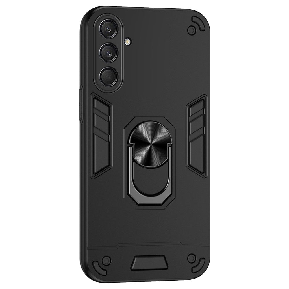 For Samsung Galaxy M55 5G Case PC+TPU Phone Cover with Rotation Ring Grip