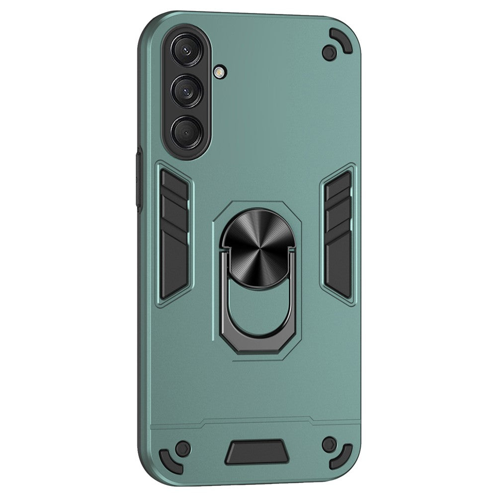 For Samsung Galaxy M55 5G Case PC+TPU Phone Cover with Rotation Ring Grip