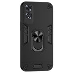 For Oppo A60 4G Case PC+TPU Anti-Scratch Phone Shell with Finger Ring Kickstand