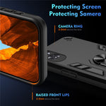 For Oppo A60 4G Case PC+TPU Anti-Scratch Phone Shell with Finger Ring Kickstand