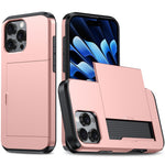 For iPhone 16 Pro Case Hidden Card Holder TPU + PC Phone Cover