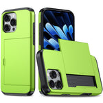 For iPhone 16 Pro Case Hidden Card Holder TPU + PC Phone Cover
