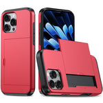 For iPhone 16 Pro Case Hidden Card Holder TPU + PC Phone Cover