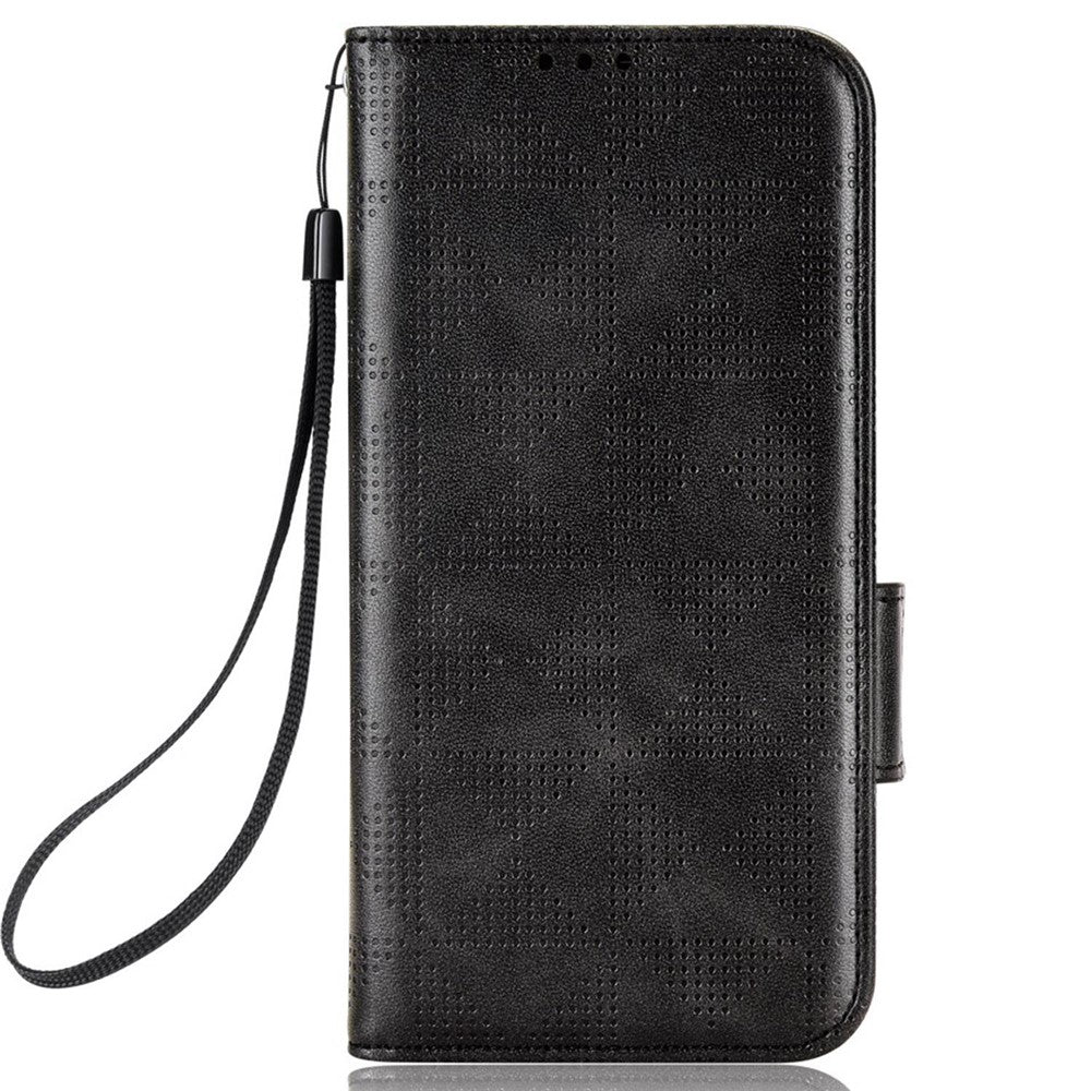 Til Asus ROG Phone 5 Fuld beskyttelse Trekantmønster Imprægneret stativ PU-lædercover Flip Wallet Etui med rem