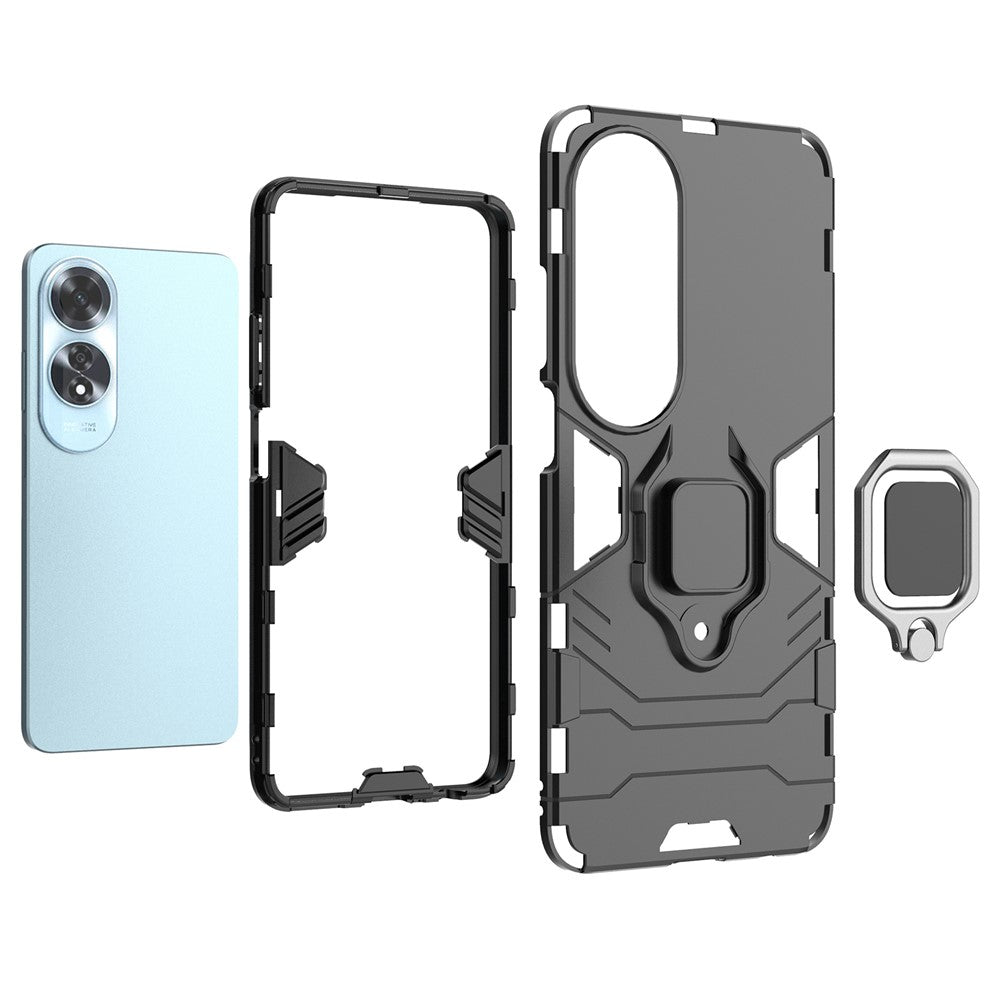 For Oppo A60 4G Case Ring Kickstand Military Grade PC+TPU Phone Cover