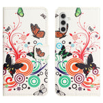 For Samsung Galaxy S24 FE Case Wallet PU Leather Flip Phone Cover Pattern Printing