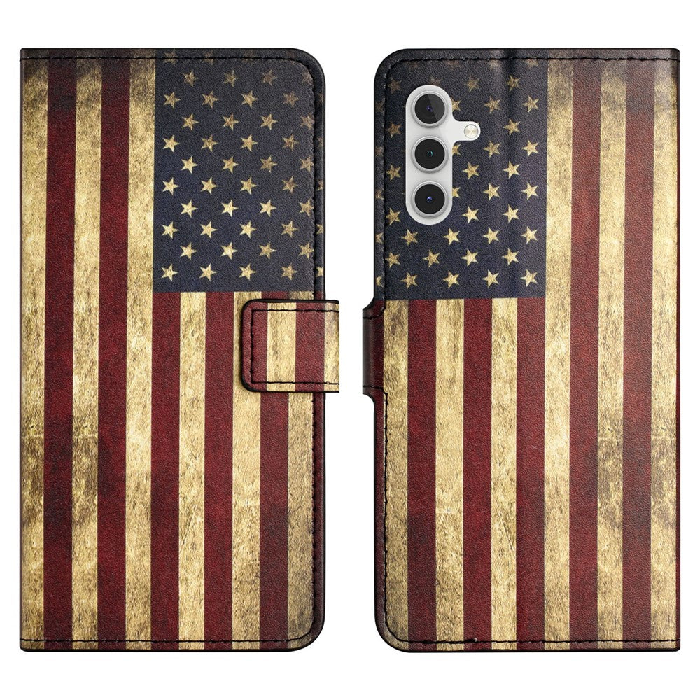 For Samsung Galaxy S24 FE Case Wallet PU Leather Flip Phone Cover Pattern Printing