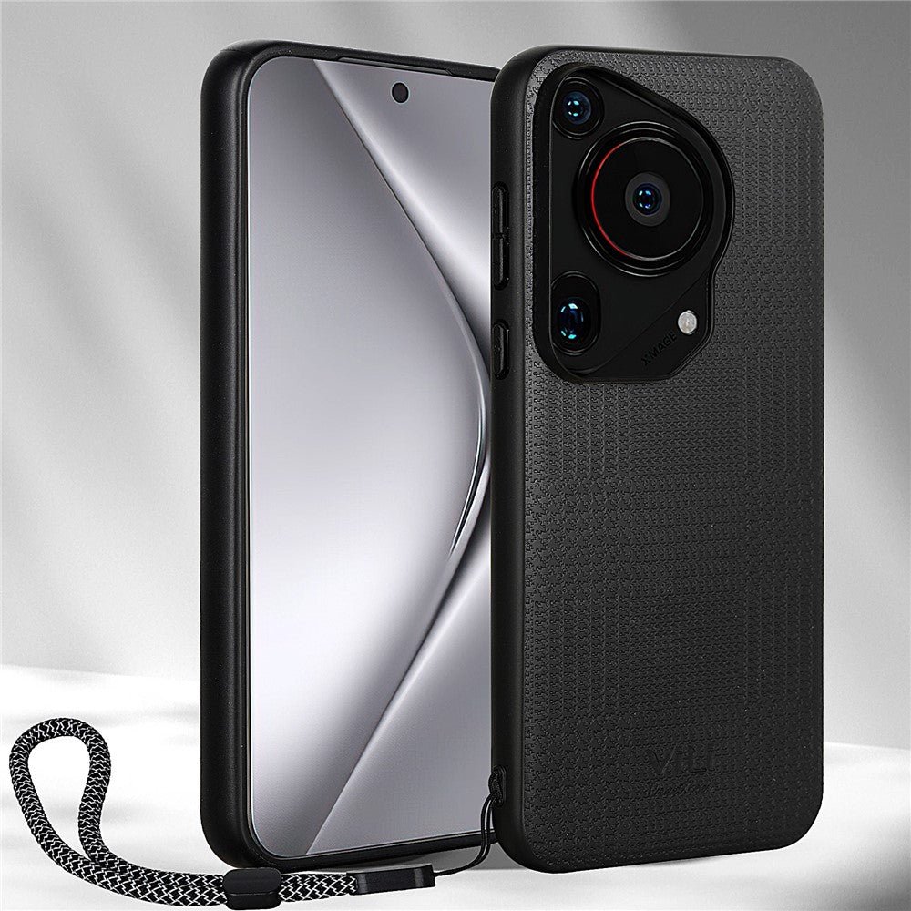 VILI TH Series for Huawei Pura 70 Ultra Case with Hand Strap Leather Coated PC+TPU Cover