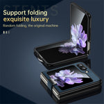 SULADA Fashion Series for Samsung Galaxy Z Flip7 FE 5G / Z Flip6 5G Case Wristband Kickstand Leather+PC Phone Cover