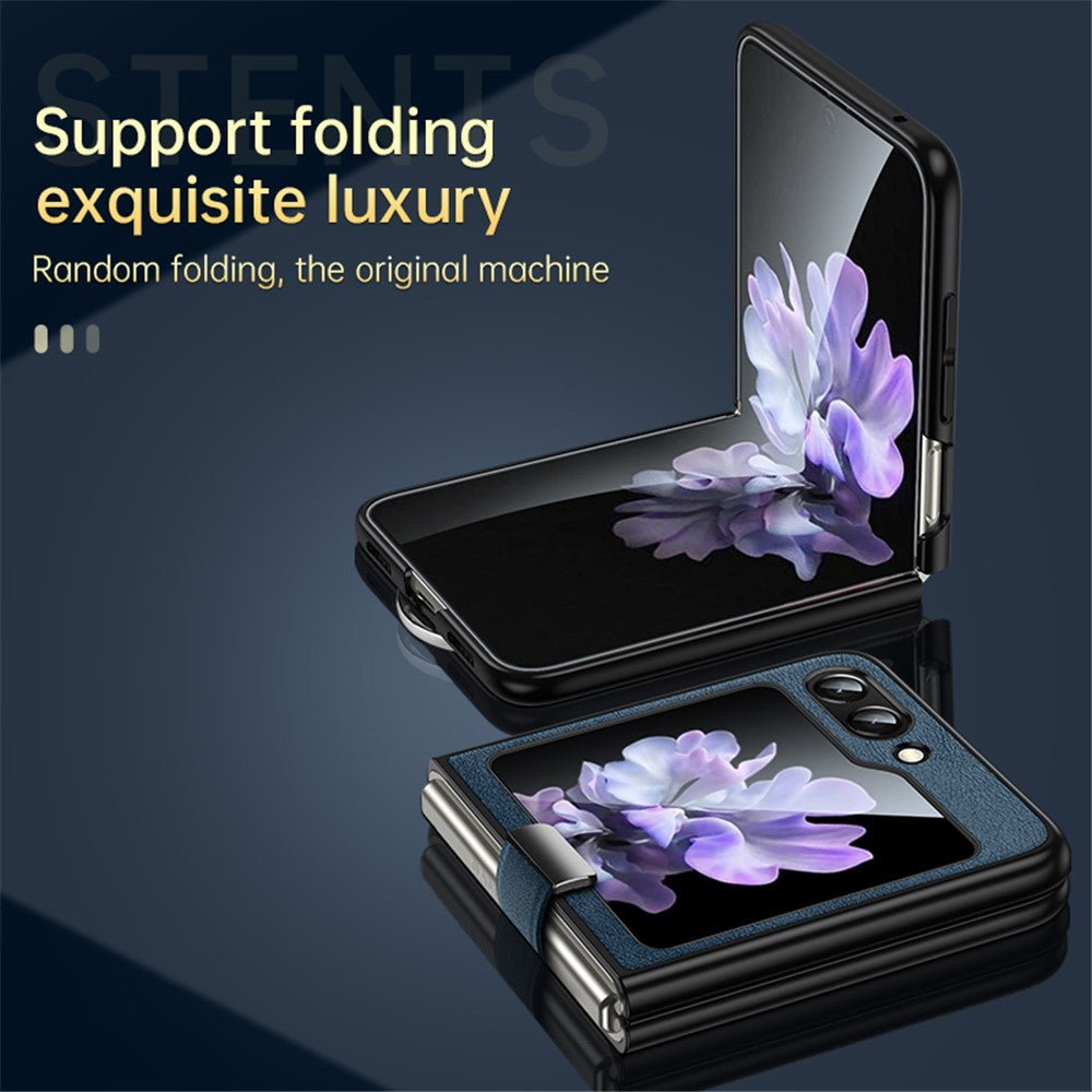SULADA Fashion Series for Samsung Galaxy Z Flip7 FE 5G / Z Flip6 5G Case Wristband Kickstand Leather+PC Phone Cover