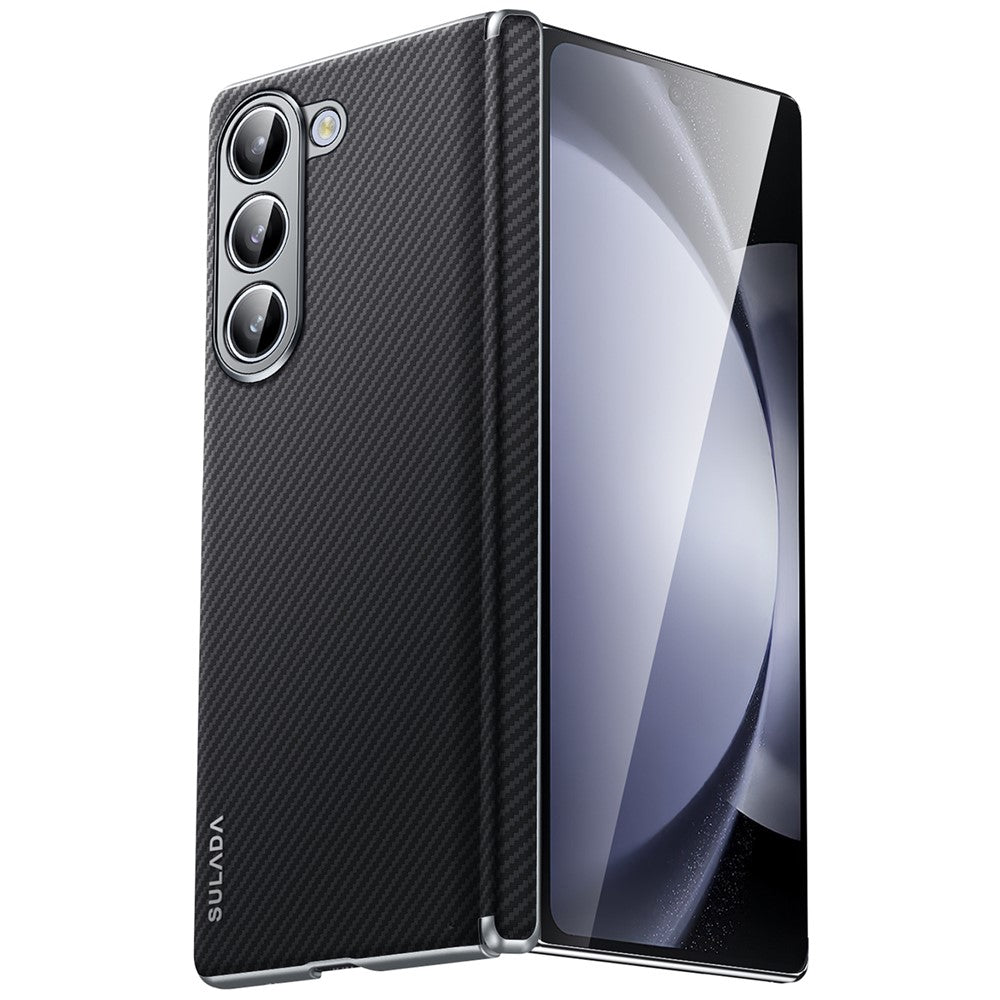 SULADA For Samsung Galaxy Z Fold5 5G Magnetic Case Leather+PC Phone Cover Automatic Rebound Hinge
