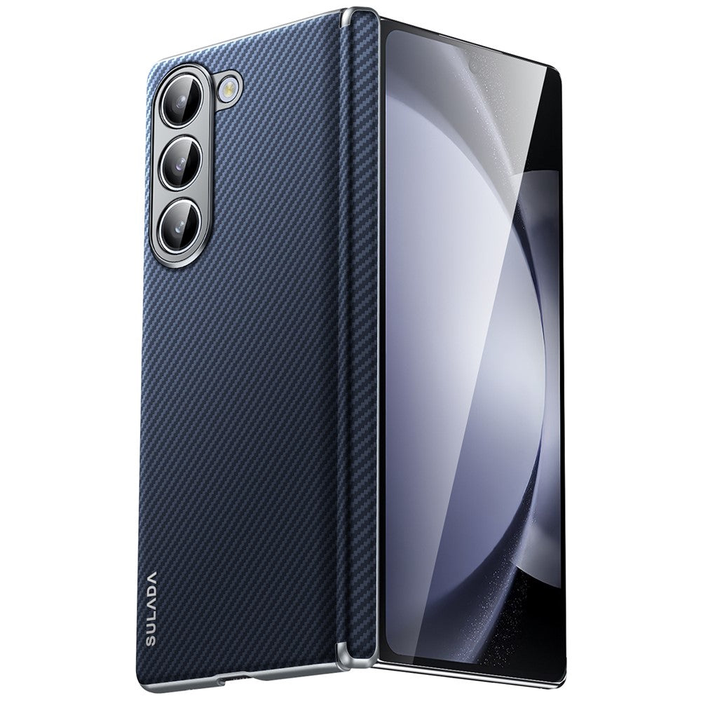 SULADA For Samsung Galaxy Z Fold5 5G Magnetic Case Leather+PC Phone Cover Automatic Rebound Hinge