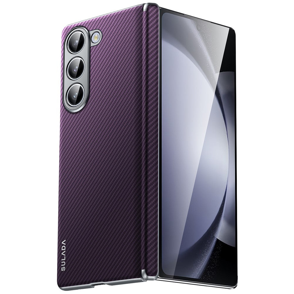 SULADA For Samsung Galaxy Z Fold5 5G Magnetic Case Leather+PC Phone Cover Automatic Rebound Hinge