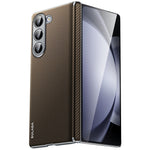 SULADA For Samsung Galaxy Z Fold5 5G Magnetic Case Leather+PC Phone Cover Automatic Rebound Hinge