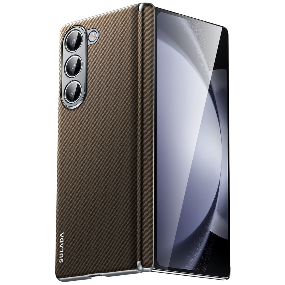 SULADA For Samsung Galaxy Z Fold5 5G Magnetic Case Leather+PC Phone Cover Automatic Rebound Hinge