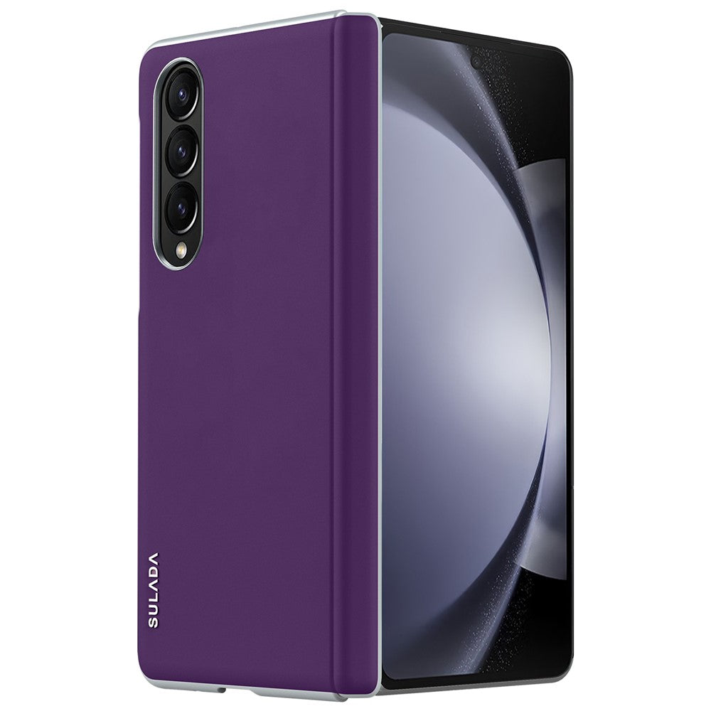 SULADA For Samsung Galaxy Z Fold4 5G Magnetic Phone Case Spring Hinge Leather+PC Hard Phone Cover
