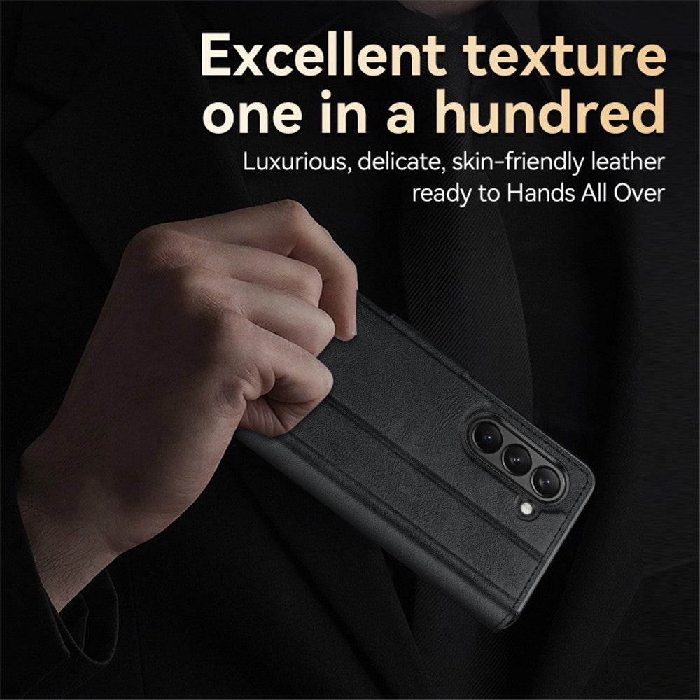 SULADA For Samsung Galaxy Z Fold6 5G Case PU Leather+PC Anti-Drop Stand Phone Case