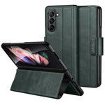 SULADA For Samsung Galaxy Z Fold6 5G Case PU Leather+PC Anti-Drop Stand Phone Case