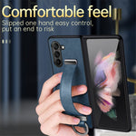 SULADA Fashion Series for Samsung Galaxy Z Fold6 5G Case Strap Kickstand Leather+PC Phone Cover