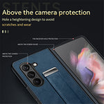 SULADA Fashion Series for Samsung Galaxy Z Fold6 5G Case Strap Kickstand Leather+PC Phone Cover