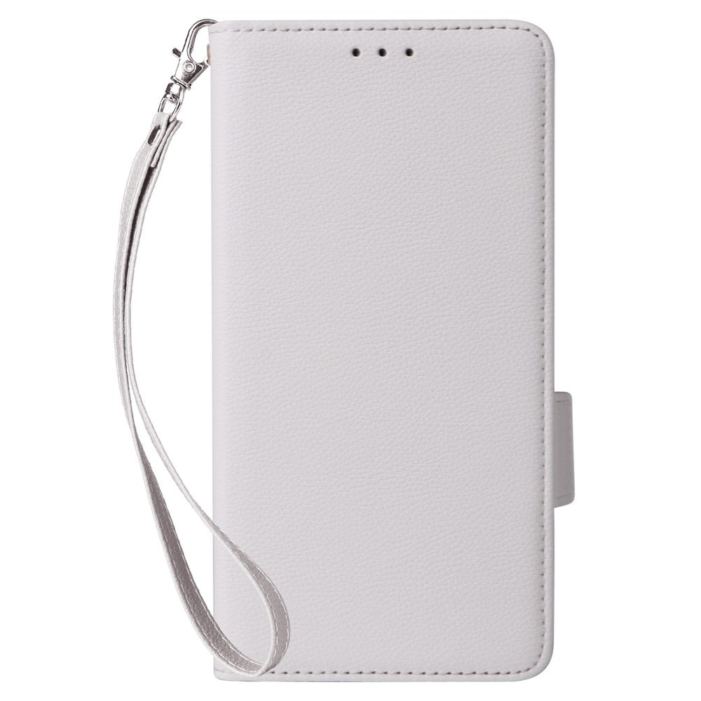 OnePlus Nord CE4 Lite 5G / Oppo K12x 5G (Kina) fodral med handledsrem litchitextur PU-läder plånboksfodral