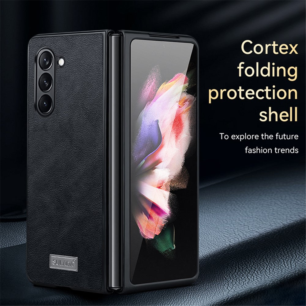 SULADA til Samsung Galaxy Z Fold6 5G etui PU-læderbelagt TPU+PC sammenfoldeligt telefoncover