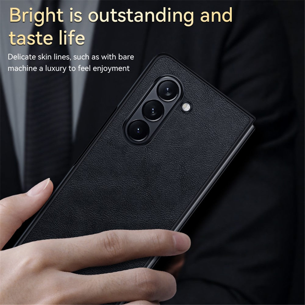 SULADA til Samsung Galaxy Z Fold6 5G etui PU-læderbelagt TPU+PC sammenfoldeligt telefoncover