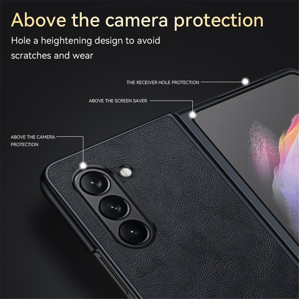 SULADA til Samsung Galaxy Z Fold6 5G etui PU-læderbelagt TPU+PC sammenfoldeligt telefoncover