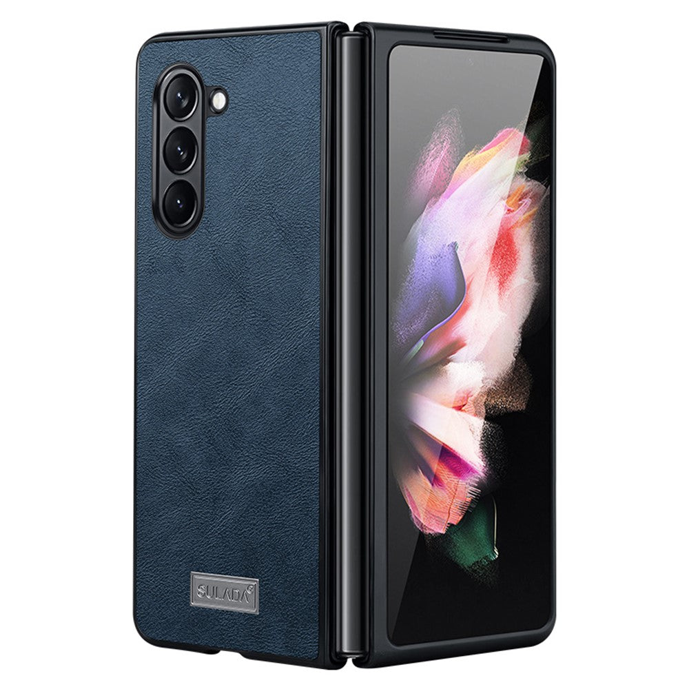 SULADA til Samsung Galaxy Z Fold6 5G etui PU-læderbelagt TPU+PC sammenfoldeligt telefoncover
