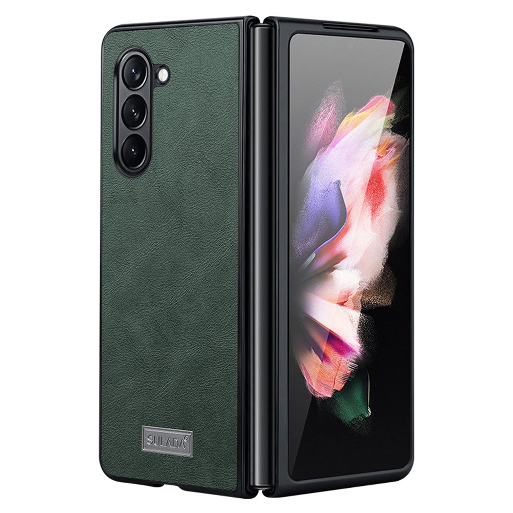 SULADA til Samsung Galaxy Z Fold6 5G etui PU-læderbelagt TPU+PC sammenfoldeligt telefoncover