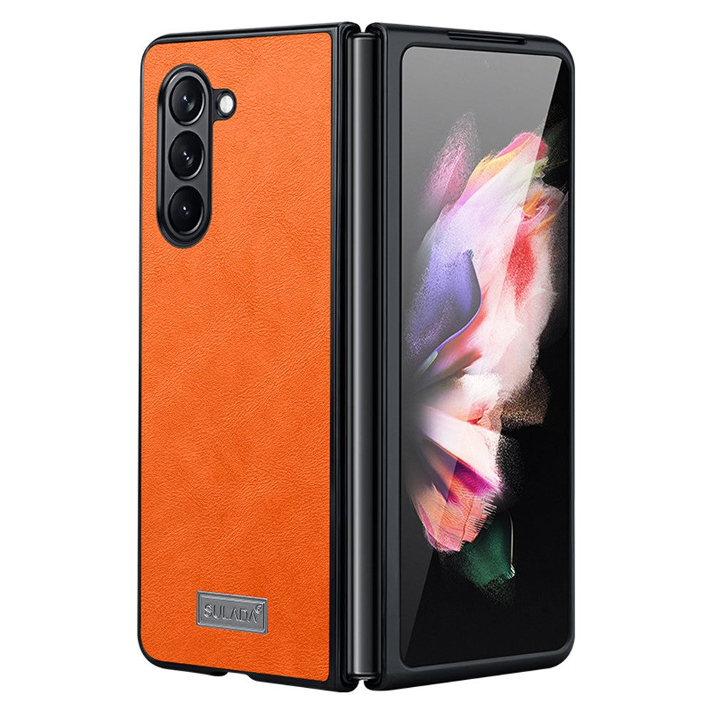 SULADA til Samsung Galaxy Z Fold6 5G etui PU-læderbelagt TPU+PC sammenfoldeligt telefoncover