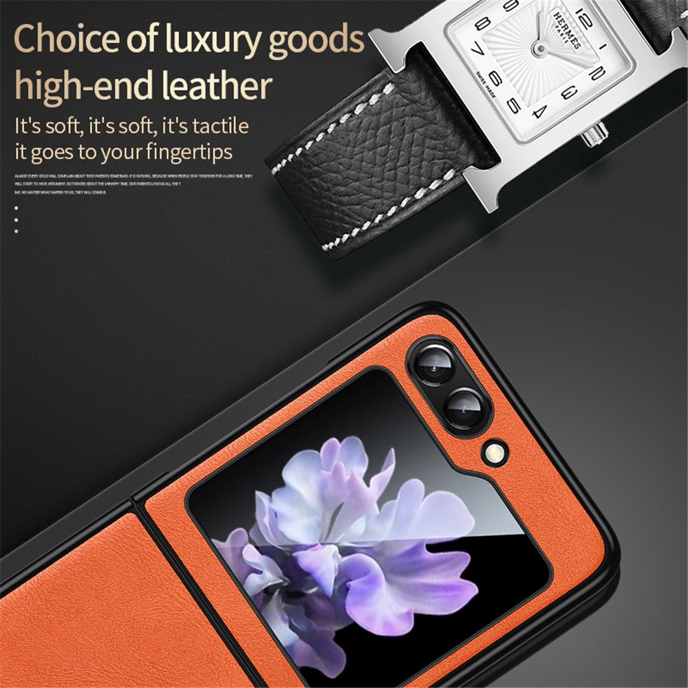 SULADA For Samsung Galaxy Z Flip7 FE 5G / Z Flip6 5G Case PU Leather+TPU+PC Back Phone Cover