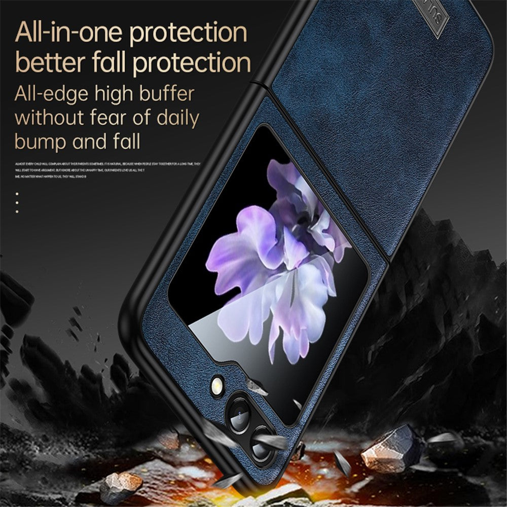 SULADA For Samsung Galaxy Z Flip7 FE 5G / Z Flip6 5G Case PU Leather+TPU+PC Back Phone Cover