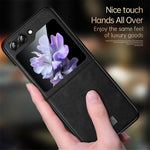 SULADA For Samsung Galaxy Z Flip7 FE 5G / Z Flip6 5G Case PU Leather+TPU+PC Back Phone Cover